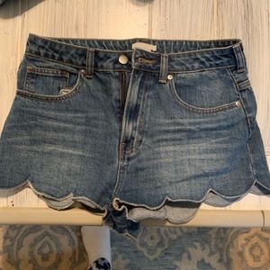 H&M Scallop Jean Shorts